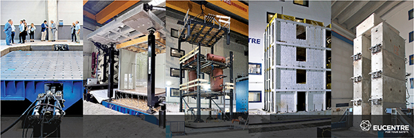 Banner con tavole vibranti Eucentre/Eucentre Shaking Tables banner