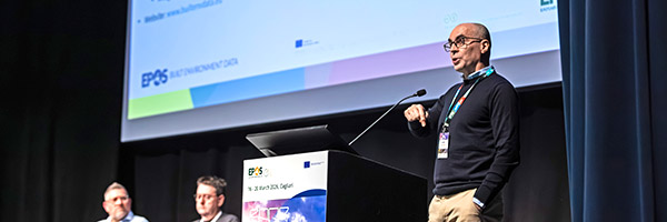 Anteprima immagine Presidente di Euentre, Rui Pinho, sul palco degli EPOS Days 2026 a Cagliari