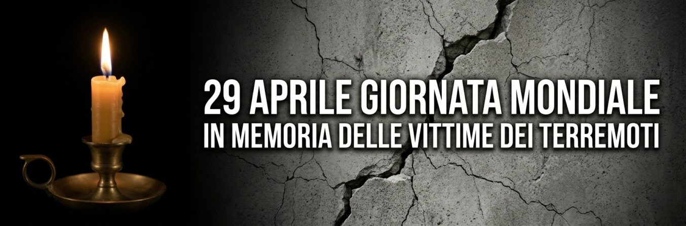 Banner Giornata Internazionale in memoria delle vittime dei terremoti