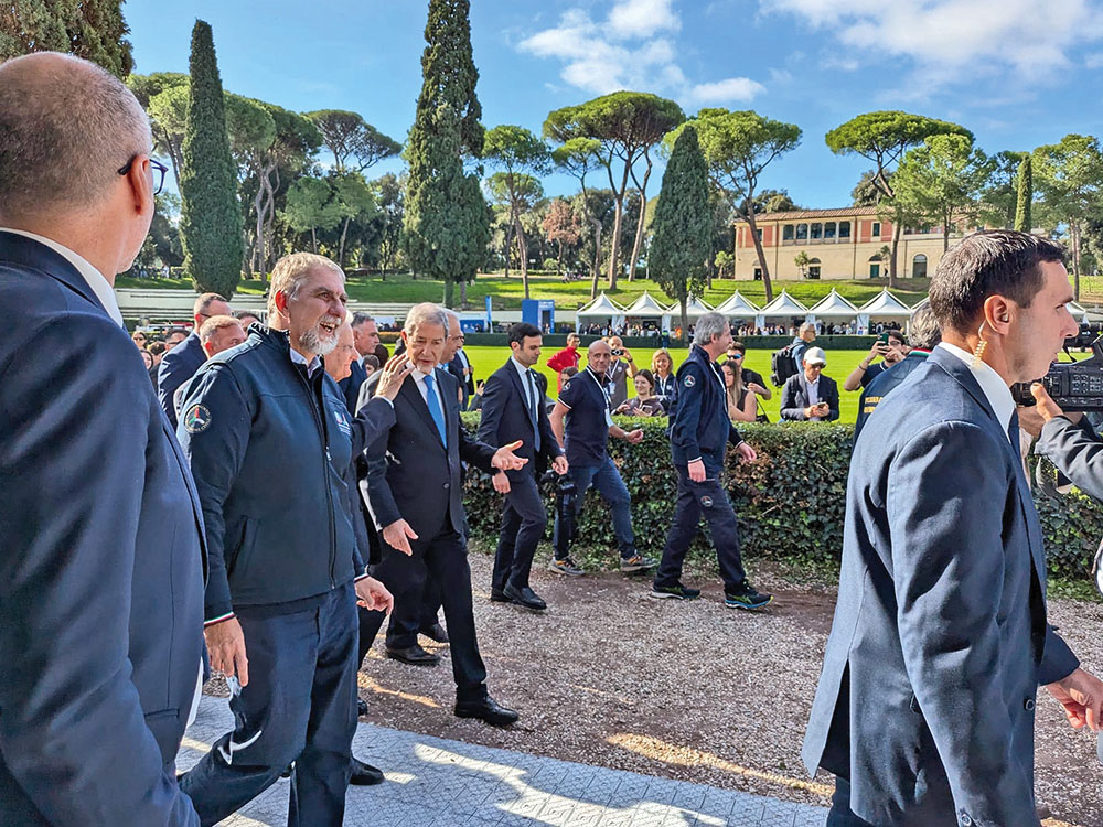 arrivo del Presidente della Repubblica italiana Sergio Mattarella in compagnia di Fabio Ciciliano e Nello Musumeci